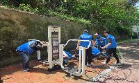 120민원기동대 도천동봉사단, 운동기구 정비 봉사